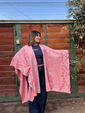 Ruana Rosada Diseño Herraduras Fucsia 3 Colores
