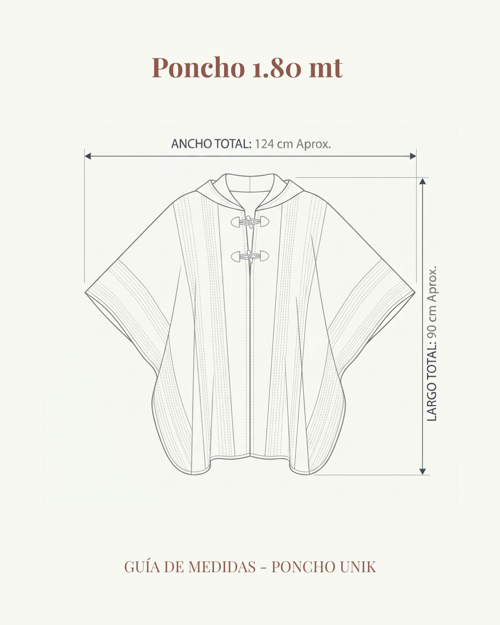 Poncho Capucha Burdeo