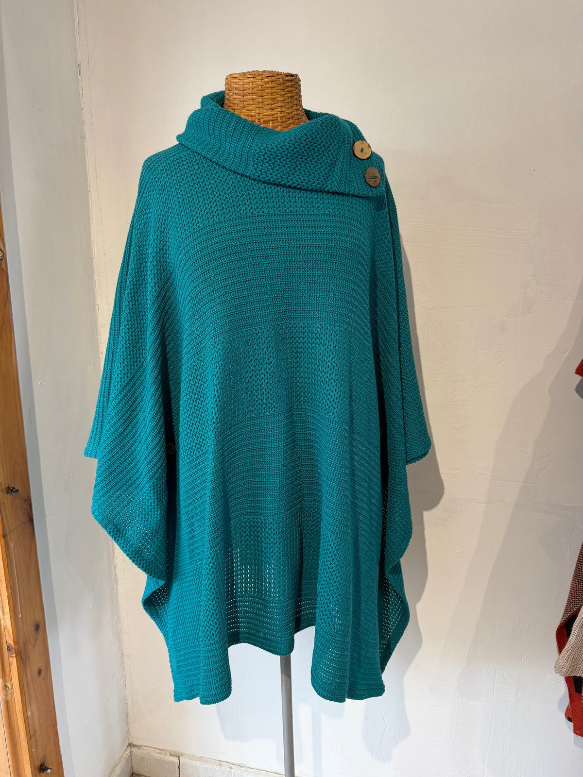 Poncho Vestir Turquesa