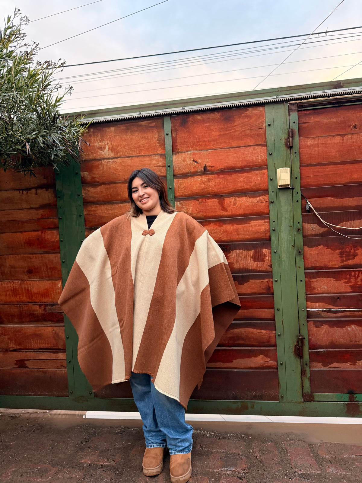 Poncho Campo Campo Vicuña con Beige