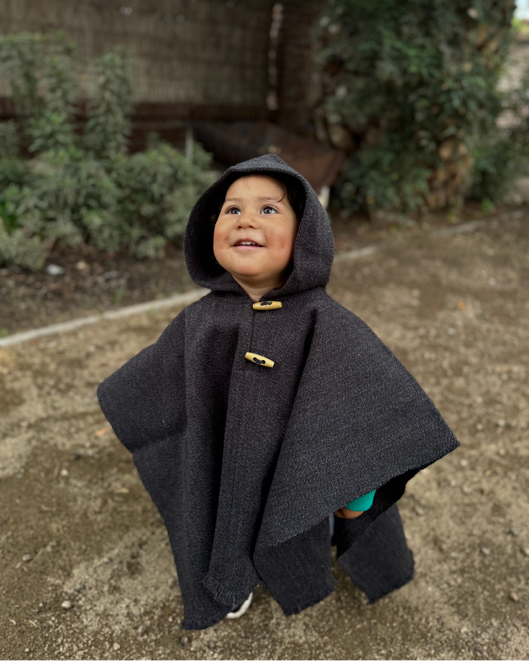 Poncho de Huaso Bebé 1.0mt Gris Oscuro