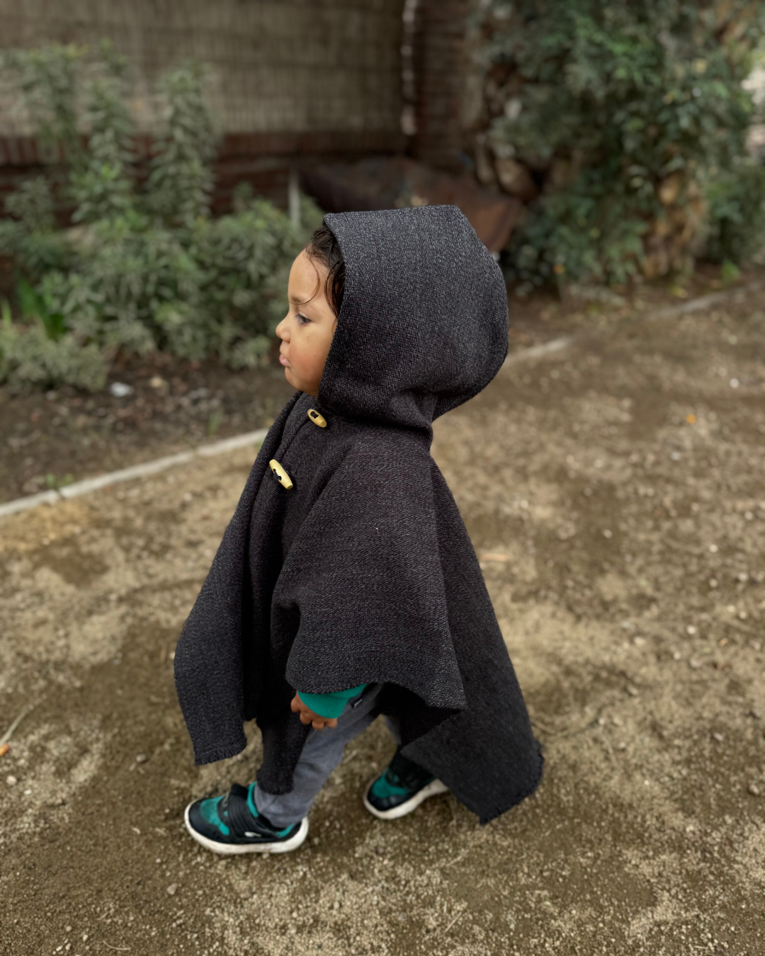 Poncho de Huaso Bebé 1.0mt Gris Oscuro