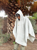 Poncho de Huaso Gris con Capucha